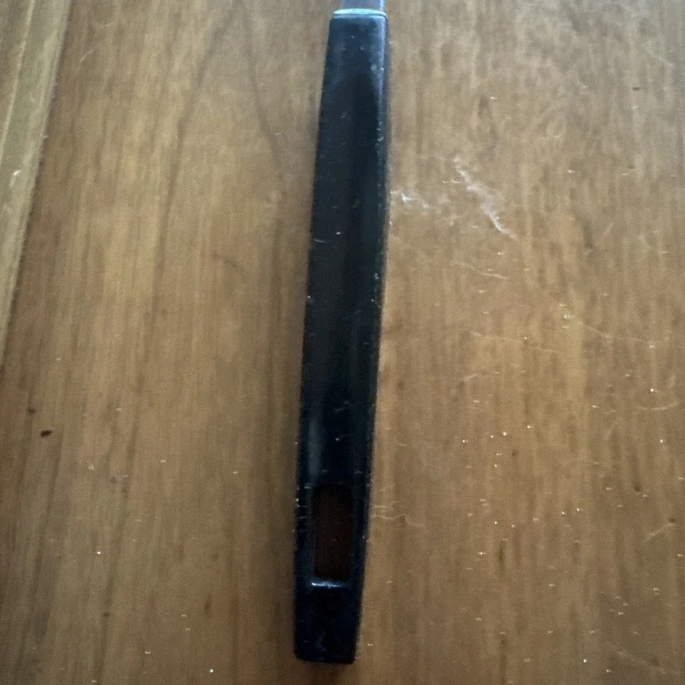 VTG Androck Serving Spoon Chrome Plated Black Handle 12